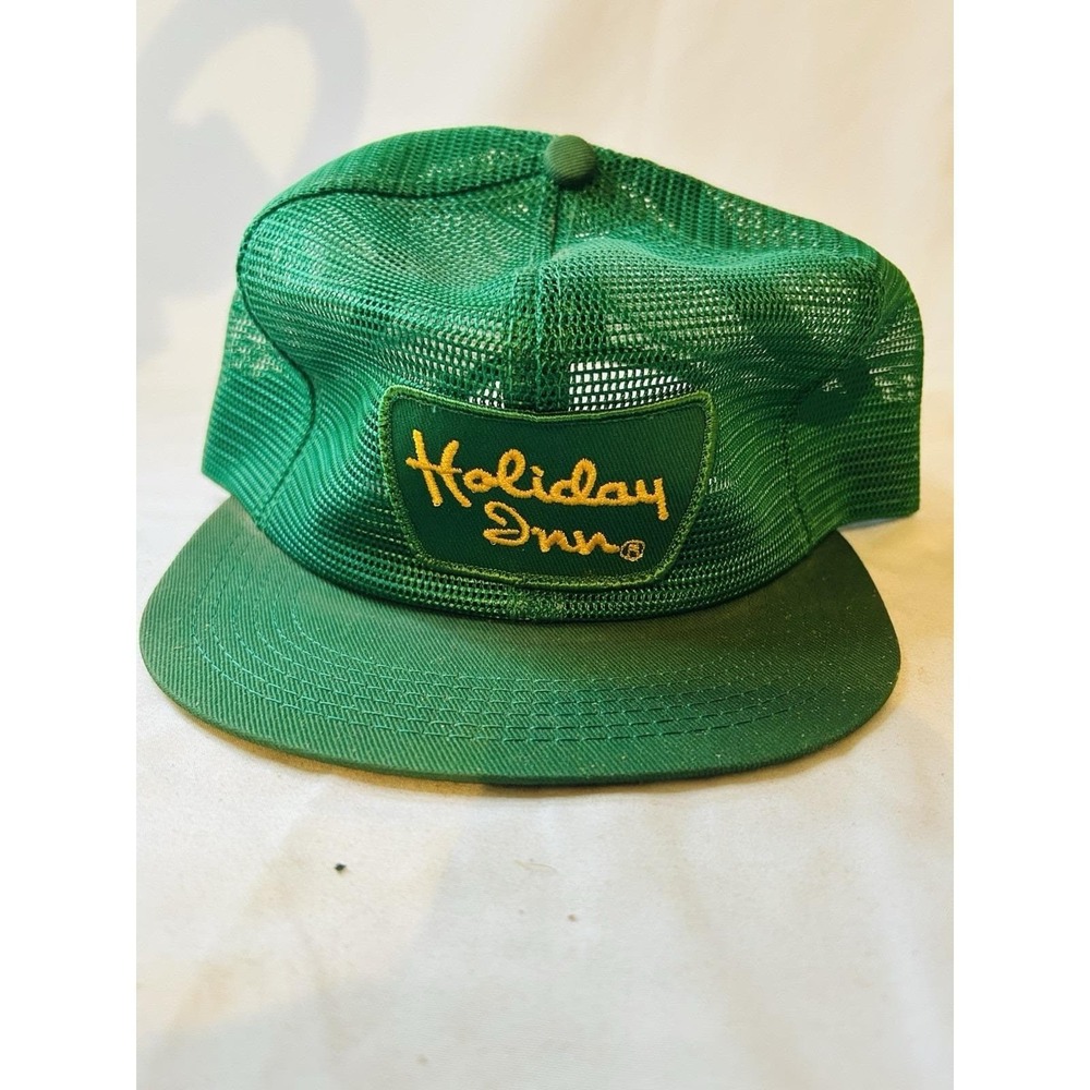 Holiday Inn Vintage Mesh Hat Cap Snapback Trucker Green Patch